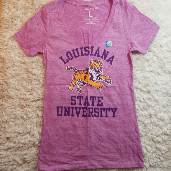 AMERICAN EAGLE LOUISIANA STATE VNECK TEE SZ LARGE♡ - Picture 3 of 6